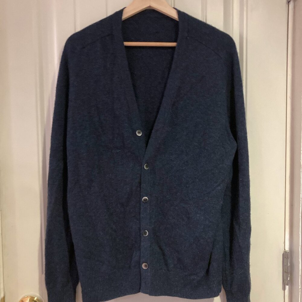 Muji Yak Wool Blend Mens V-Neck Cardigan